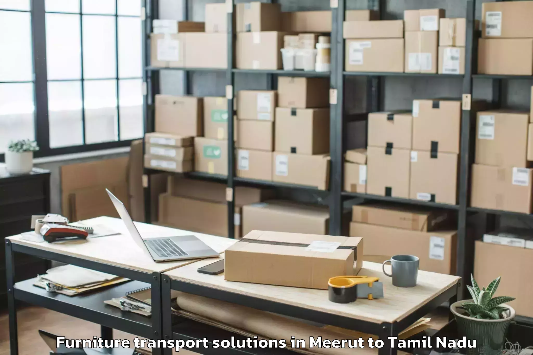 Book Meerut to Kadavur Furniture Transport Solutions